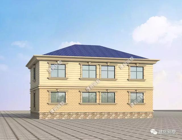 14.5×12.5米農(nóng)村二層自建房，既美觀又實用，帶旋轉(zhuǎn)樓梯，建房必選的一款。