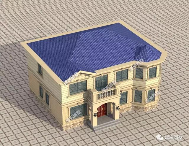 14.5×12.5米農(nóng)村二層自建房，既美觀又實用，帶旋轉(zhuǎn)樓梯，建房必選的一款。