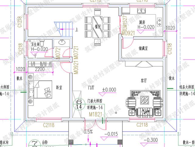 12×10米農(nóng)村二層別墅設(shè)計(jì)圖，外觀素雅，設(shè)有休閑娛樂的棋牌室，造價(jià)20萬。