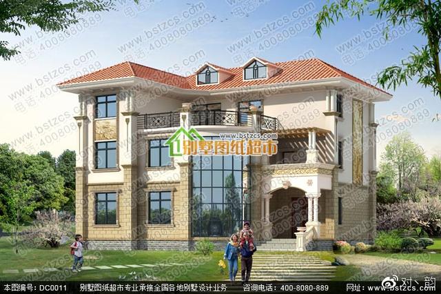 占地166平的三層別墅設(shè)計(jì)圖，豪華大氣，有氣場(chǎng)。