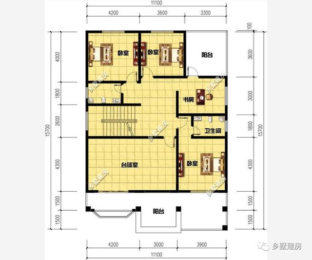 兩棟三層別墅設(shè)計圖，都是帶車庫+多陽臺，更符合多數(shù)農(nóng)村朋友的需求。