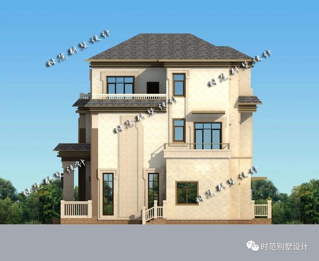 12X13米新中式三層別墅設(shè)計(jì)圖，大氣美觀，非常適合農(nóng)村建造。