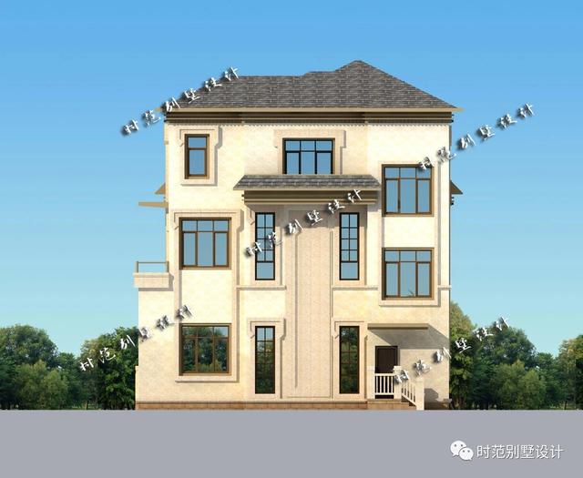 12X13米新中式三層別墅設(shè)計(jì)圖，大氣美觀，非常適合農(nóng)村建造。