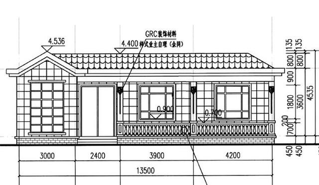 13x10米一層農(nóng)村別墅設(shè)計圖，不僅造價較低,而且經(jīng)濟實用，兩廳兩衛(wèi)四室絕對夠用！