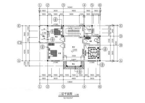 14×8米三層農(nóng)村別墅設(shè)計圖，外觀設(shè)計簡約大氣，帶烤火房+堂屋。