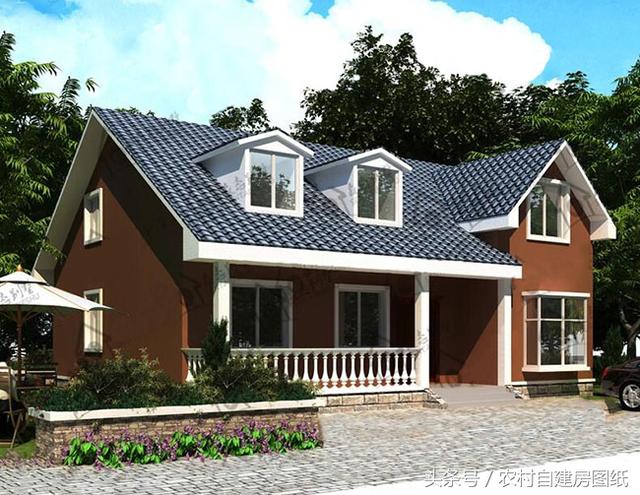 造價15萬的一層半別墅設(shè)計圖，經(jīng)濟實用，建出來不比高層別墅差。