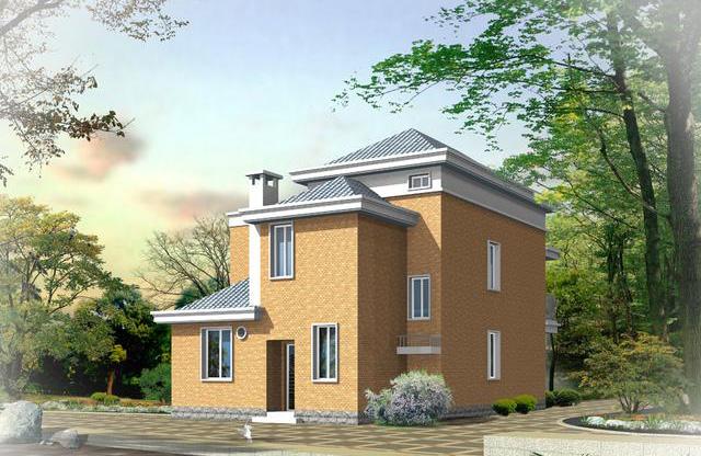 農(nóng)村三層小戶型別墅設(shè)計(jì)圖，帶閣樓，施工難度不高，適合大部分農(nóng)村家庭建造。