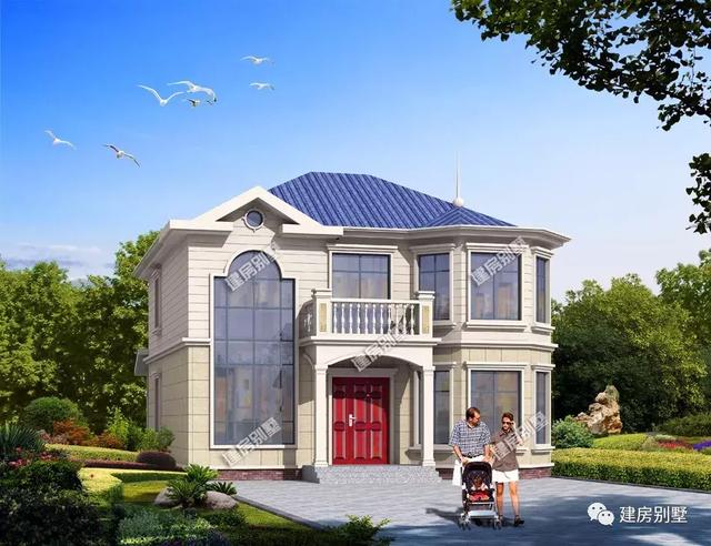 11.2×13.8米二層農(nóng)村別墅設(shè)計圖，造價不高，外觀這般美，對于小家庭來說最合適不過的了。