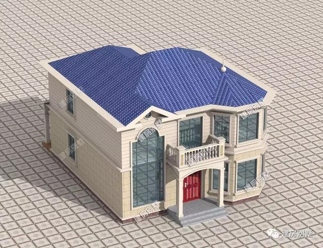 11.2×13.8米二層農(nóng)村別墅設(shè)計圖，造價不高，外觀這般美，對于小家庭來說最合適不過的了。