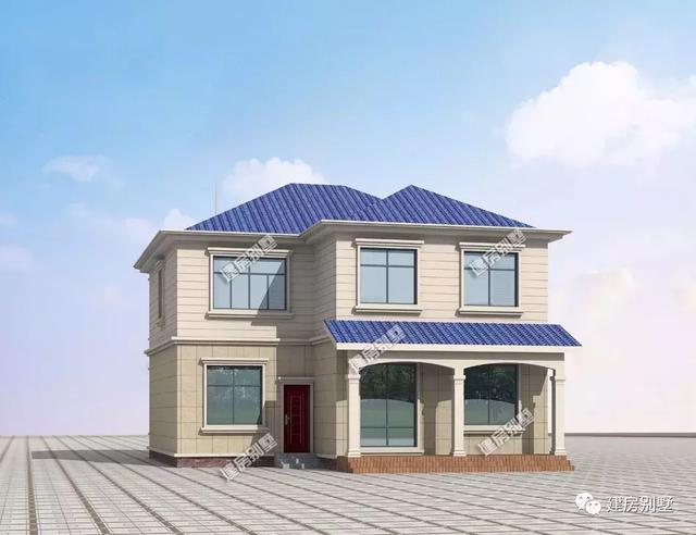 11.2×13.8米二層農(nóng)村別墅設(shè)計圖，造價不高，外觀這般美，對于小家庭來說最合適不過的了。