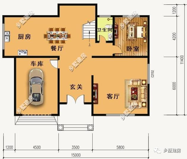 兩款15X11米農(nóng)村小別墅，不僅顏值高，而且還實用，要是建上一棟啊，想低調(diào)都難嘍！