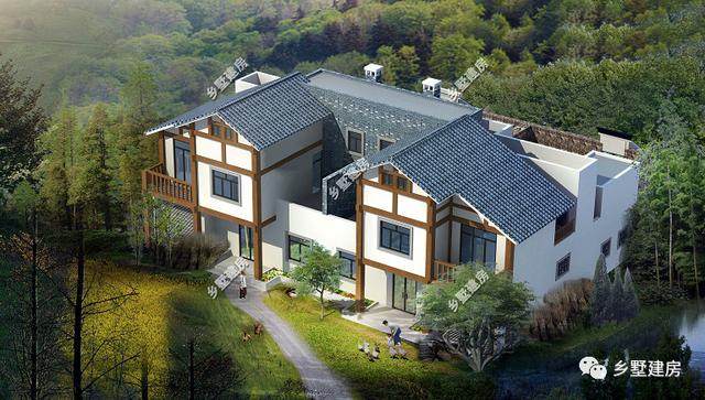 兩套雙拼農(nóng)村別墅設計圖，一棟是三層的，一棟是二層帶閣樓的，你更中意哪一款呢？