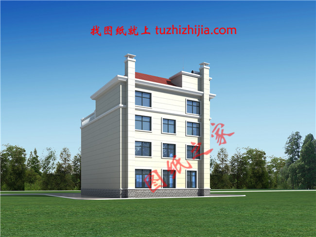 農(nóng)村四層別墅設(shè)計(jì)圖紙及效果圖，整體氣派細(xì)節(jié)處卻精雕細(xì)琢