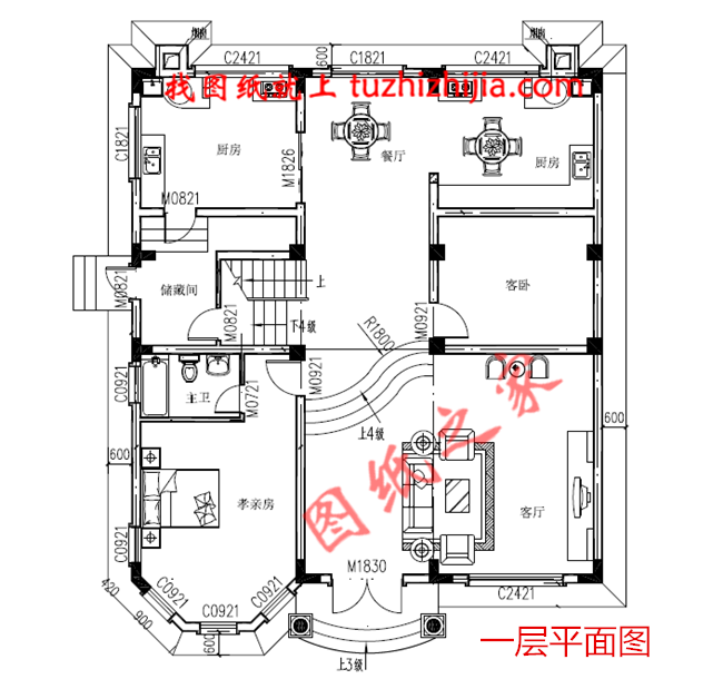 農(nóng)村四層別墅設(shè)計(jì)圖紙及效果圖，整體氣派細(xì)節(jié)處卻精雕細(xì)琢