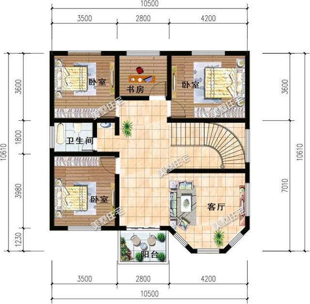 六棟占地面積小的二層農(nóng)村自建房，簡單實(shí)用，功能超全。