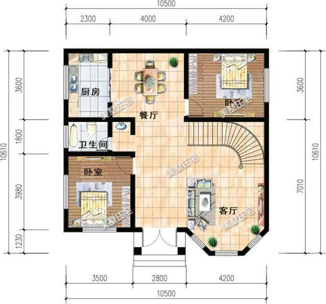 六棟占地面積小的二層農(nóng)村自建房，簡單實(shí)用，功能超全。