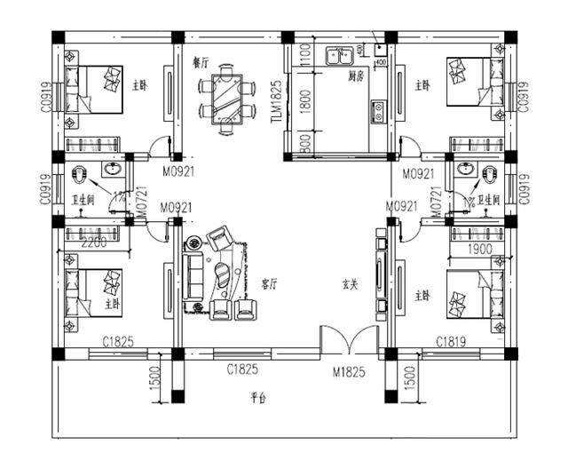 兩款一層別墅設(shè)計圖，端莊大氣，經(jīng)濟實用。