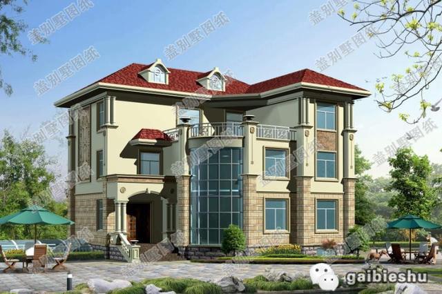 15×14米三層高檔別墅設(shè)計圖，帶地下室，美觀大氣，漂亮耐看。