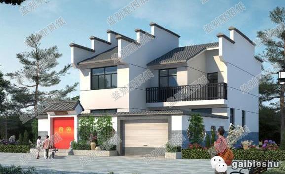 10×11米二層自建房，徽派建筑風格，低調而典雅，室內布局合理，功能齊全。