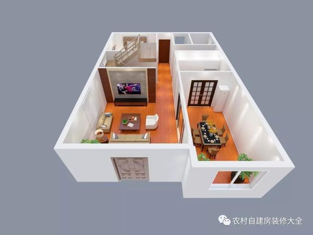 94平一樓一居室簡(jiǎn)單裝修效果圖！