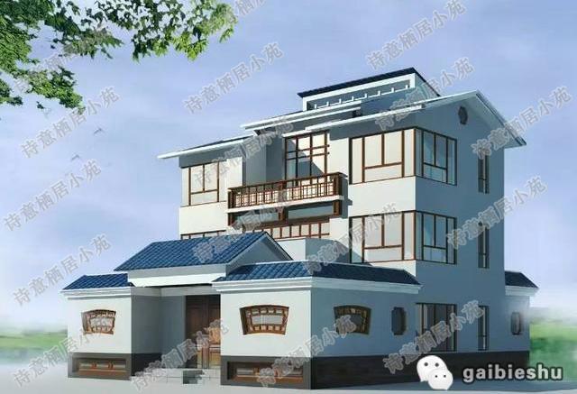 12×15米三層中式別墅設(shè)計(jì)圖，帶挑空客廳，主體造價(jià)30萬左右。