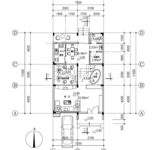 占地面積約80平方米的二層別墅設(shè)計圖，采用現(xiàn)代風格，戶型簡單大方，功能齊。