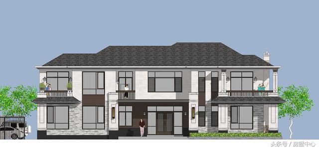 兩棟兩層簡(jiǎn)歐別墅設(shè)計(jì)圖，帶酒窖+土灶+鍋爐房，居住使用功能非常齊全，非常適合北方居住。