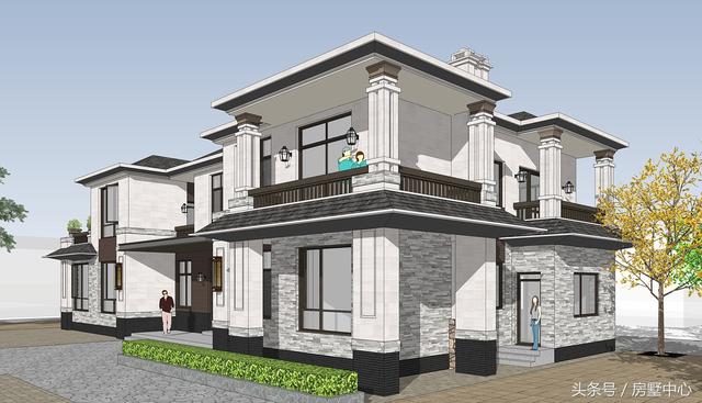 兩棟兩層簡(jiǎn)歐別墅設(shè)計(jì)圖，帶酒窖+土灶+鍋爐房，居住使用功能非常齊全，非常適合北方居住。