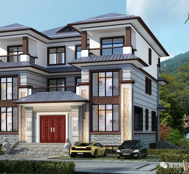 三層新中式別墅，大氣恢弘、氣派非凡，帶地下室，一款難得的豪華型別墅。