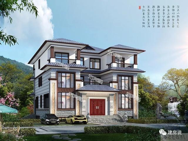 三層新中式別墅，大氣恢弘、氣派非凡，帶地下室，一款難得的豪華型別墅。