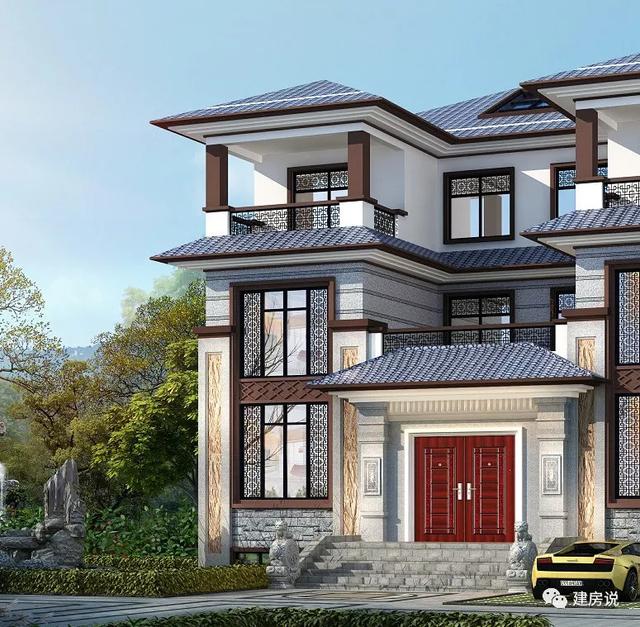三層新中式別墅，大氣恢弘、氣派非凡，帶地下室，一款難得的豪華型別墅。