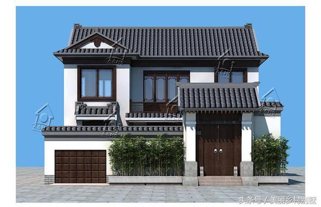 傳統(tǒng)二層四合院別墅設計圖，占地265平，主體造價35萬以內(nèi)。