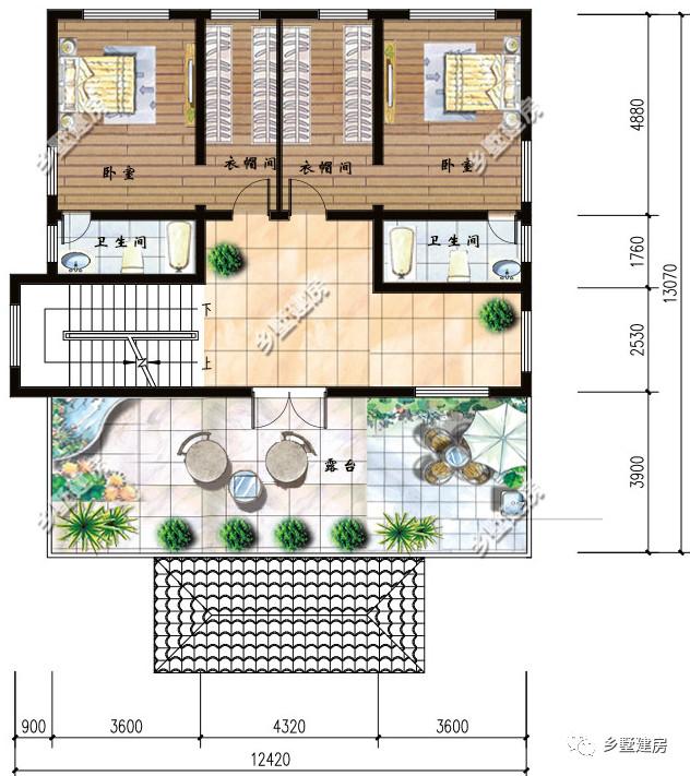兩棟12X13米農(nóng)村三層小別墅設(shè)計(jì)圖，氣派又實(shí)用，真的美出新高度。