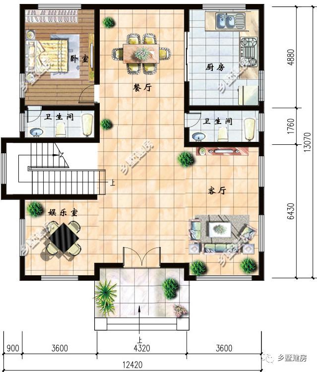兩棟12X13米農(nóng)村三層小別墅設(shè)計(jì)圖，氣派又實(shí)用，真的美出新高度。