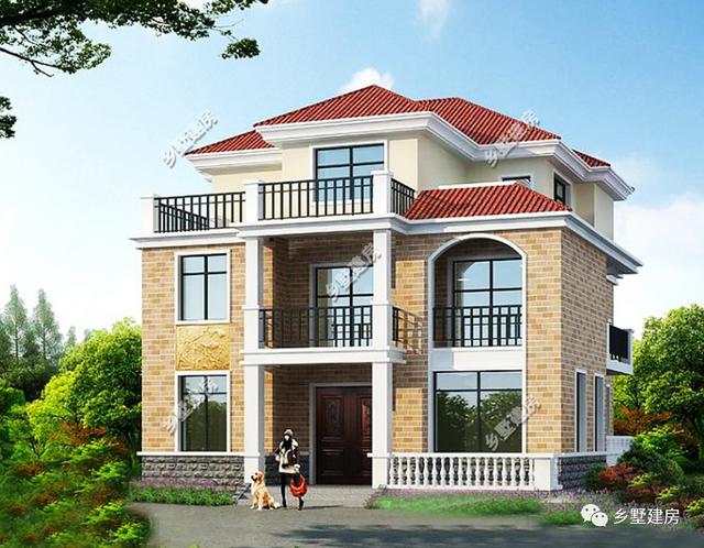 兩棟12X13米農(nóng)村三層小別墅設(shè)計(jì)圖，氣派又實(shí)用，真的美出新高度。