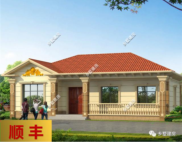 3款農(nóng)村一層別墅設(shè)計圖，又省錢又住的舒服，首選一層自建別墅。