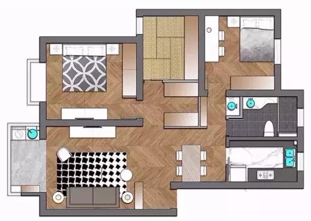 100平日式和北歐風結(jié)合的裝修風格，裝修效果超出你的想象。