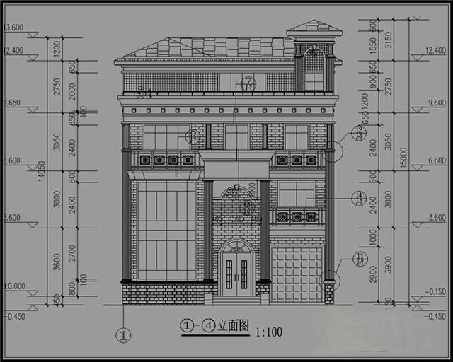 11X16米三層半別墅設計圖，時尚大方，結構美觀漂亮，適合農村居住。