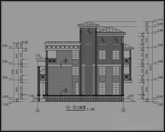 11X16米三層半別墅設計圖，時尚大方，結構美觀漂亮，適合農村居住。