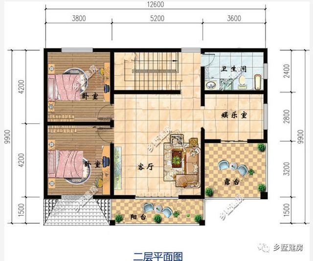 12米x10米，兩棟二層別墅設(shè)計(jì)圖，經(jīng)濟(jì)實(shí)用又漂亮。