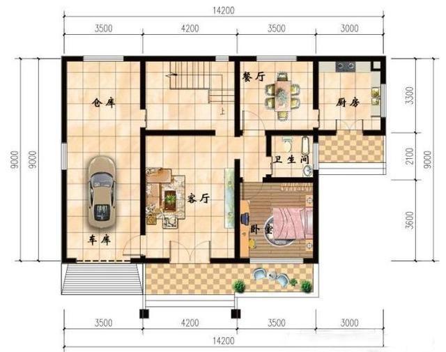 推薦兩款帶獨(dú)立式廚房的農(nóng)村自建房設(shè)計(jì)圖，布局也是格外的好