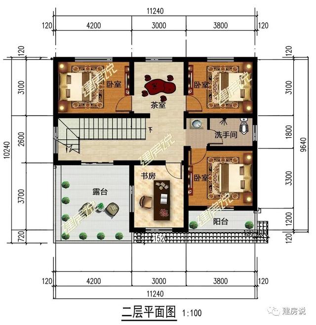 兩款100平農(nóng)村自建房別墅設(shè)計(jì)圖，建房可以做個(gè)參考