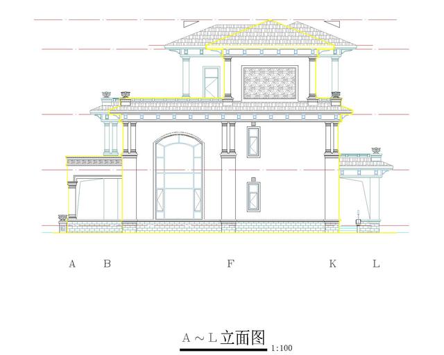 高檔三層歐式豪華別墅設計圖，外觀高端大氣，性價比極高