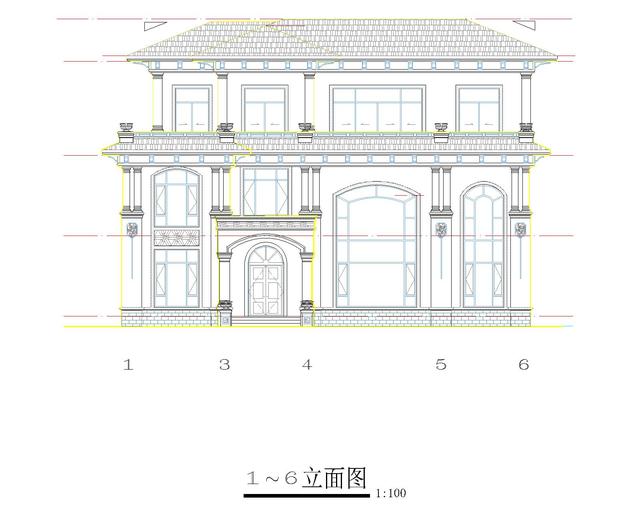 高檔三層歐式豪華別墅設計圖，外觀高端大氣，性價比極高