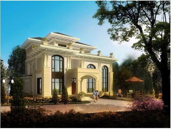 高檔三層歐式豪華別墅設計圖，外觀高端大氣，性價比極高