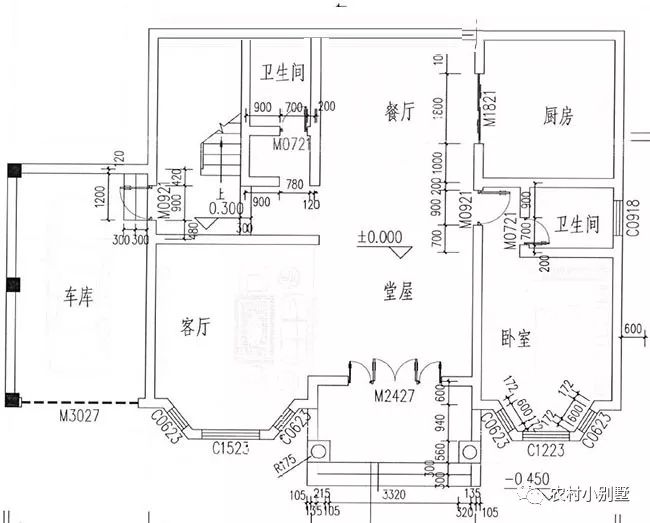 15.6x9.5米帶獨立車庫農村三層小洋樓設計圖，推薦爆款
