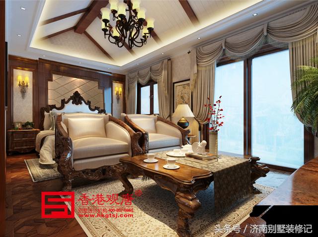 美式致雅大華紫郡300平別墅裝修美式風格演繹，恢弘大氣，不失典雅