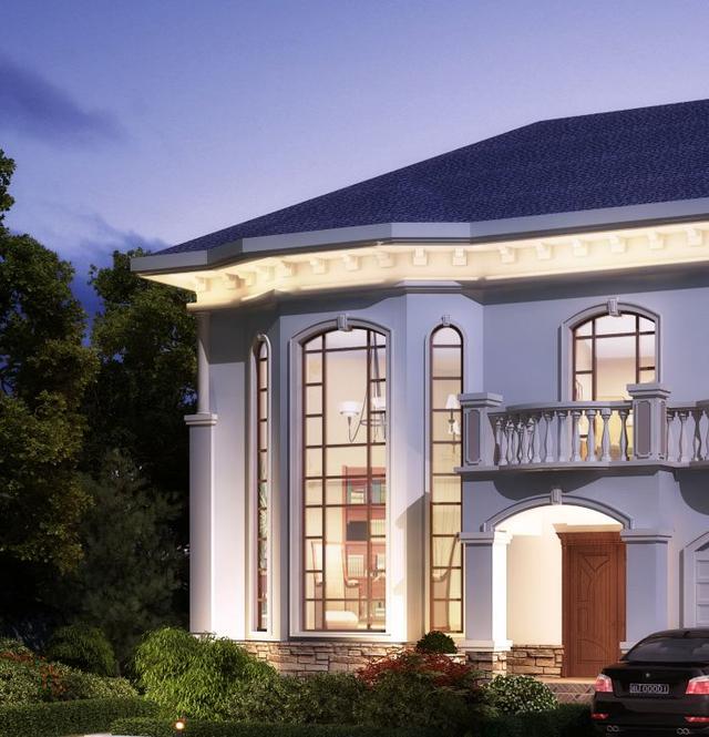 精致秀氣的二層別墅設(shè)計圖，整體暖色調(diào)，讓人一看就感覺很溫暖