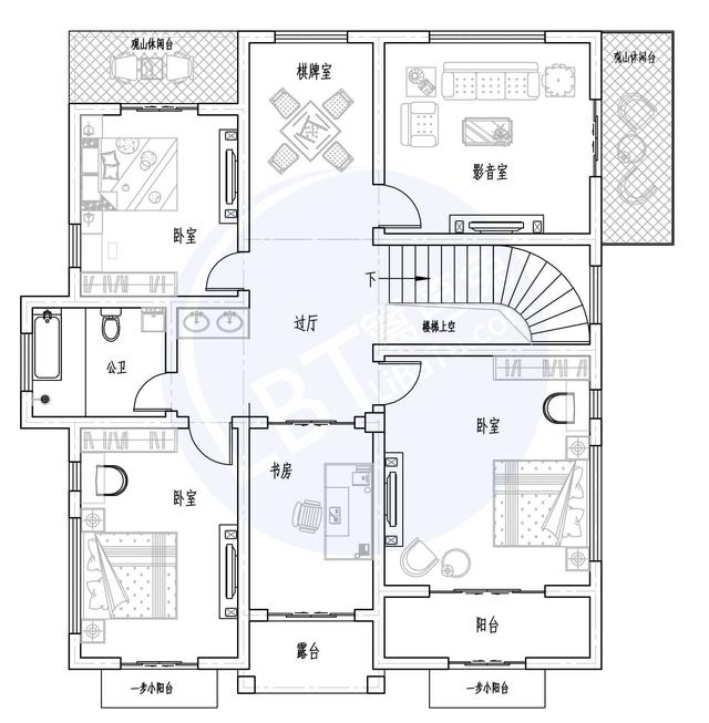 10.8米X13米兩層別墅設(shè)計(jì)圖，實(shí)用且美觀大氣，北方再適合不過的戶型