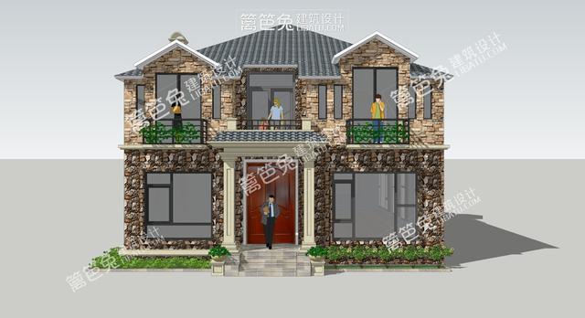 10.8米X13米兩層別墅設(shè)計(jì)圖，實(shí)用且美觀大氣，北方再適合不過的戶型